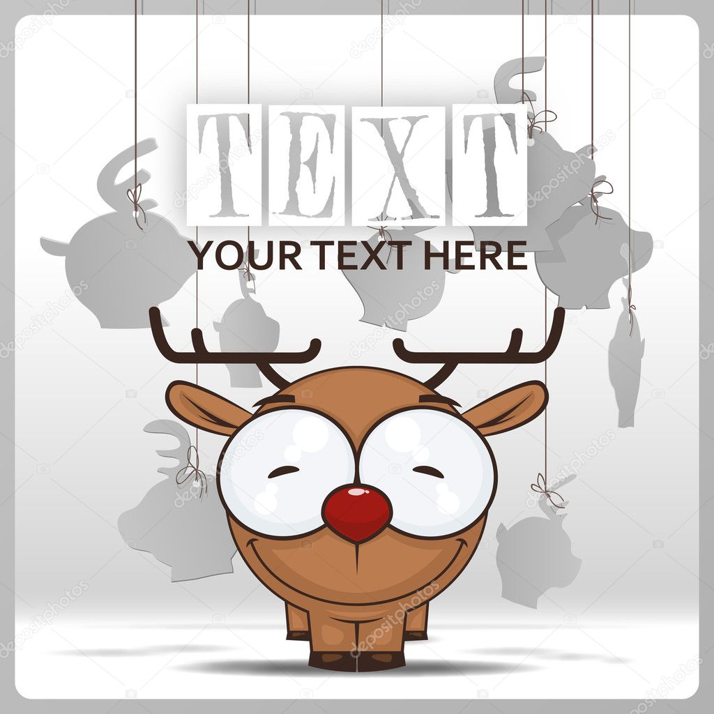 Cute cartoon deer Stock Vector Image by ©R_lion_O #20299995