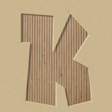 mektup bir karton kes şunu. vektör kağıt alfabe