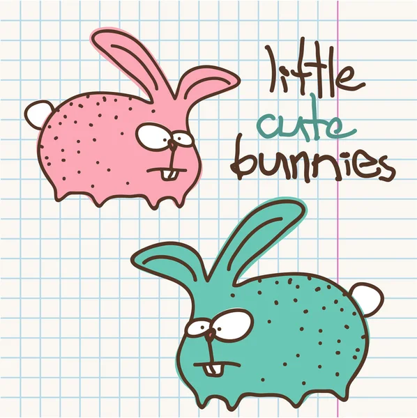 Komik karikatür tavşan karakteri vektör çizim. — Stok Vektör