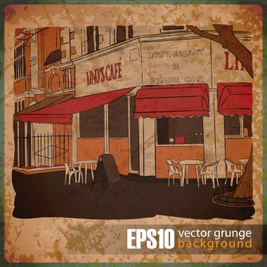 eps10 vintage arka sokak kafe Manzaralı