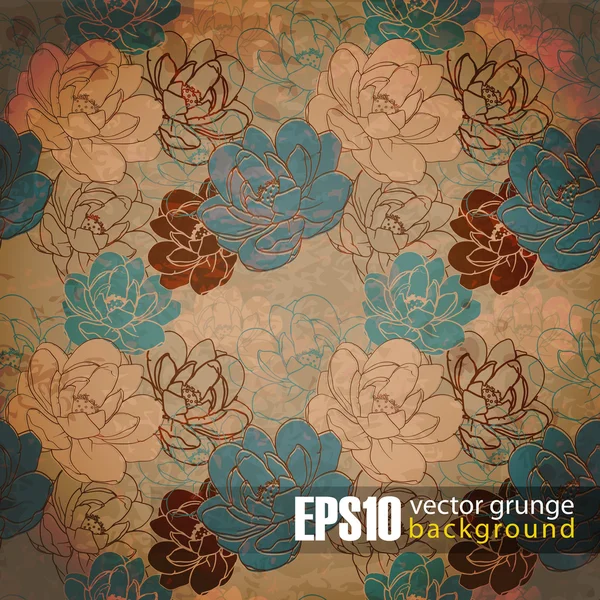 Eps10 vintage floral achtergrond — Stockvector