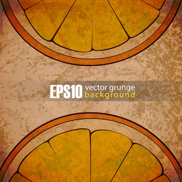 Eps10 vintage geçmiş portakal ile — Stok Vektör