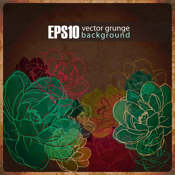 EPS10 vintage floral background — Stock Vector