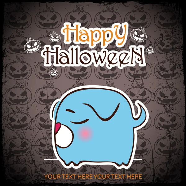 Halloween greeting card. Vector illustration — Stock Vector