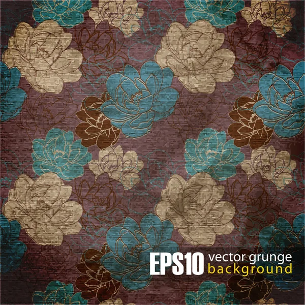 EPS10 fundo floral vintage — Vetor de Stock