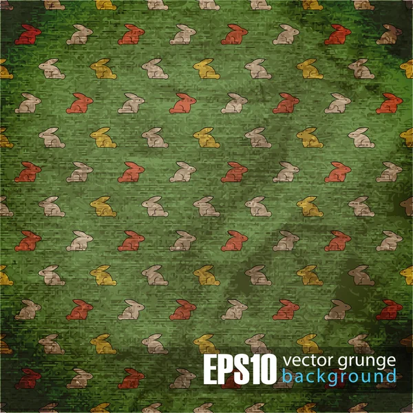 EPS10 vintage background with cartoon rabbits Royalty Free Stock Illustrations