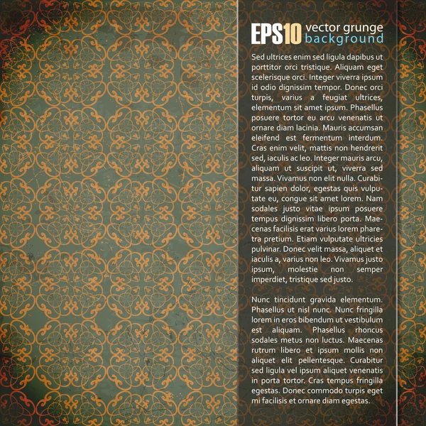 Fundo floral vintage. Lugar para o seu texto — Vetor de Stock