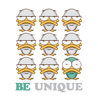 vektör çizim karikatür ördekler ile.