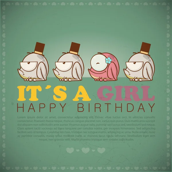 Lustige Glückwunschkarte zum Geburtstag mit niedlichen Cartoon-Fröschen. — Stockvektor