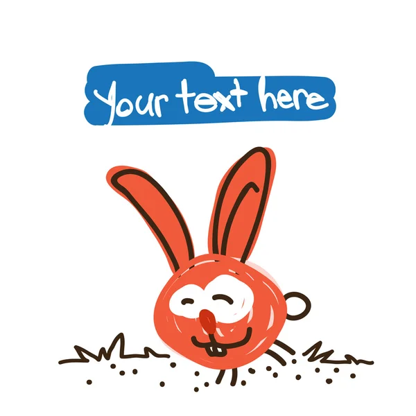 Lustige Zeichentrickfigur Kaninchen — Stockvektor