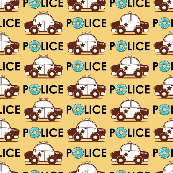 Police car seamless pattern