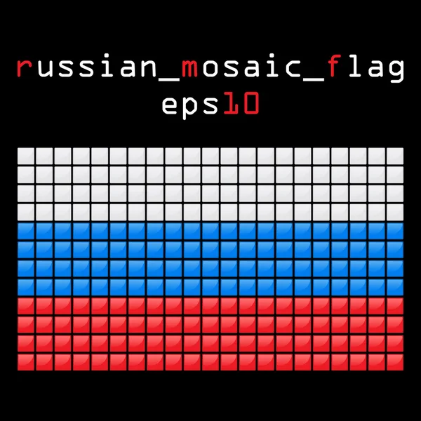 Mosaik russische Flagge — Stockvektor