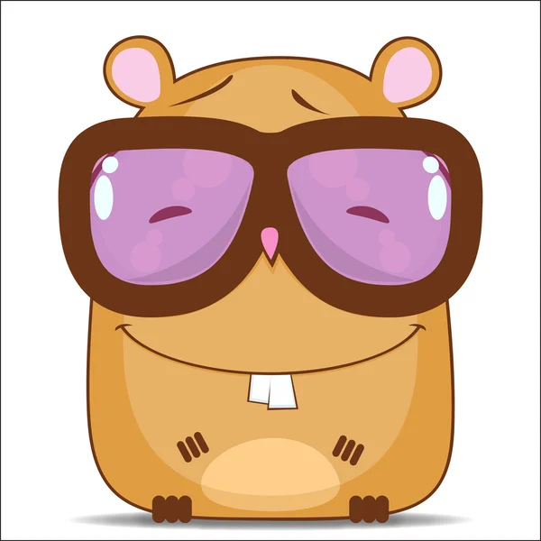 Cartoon hamster character — Stock Vector