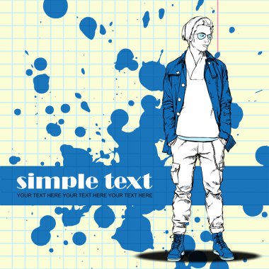 chica joven en un fondo de deportes.