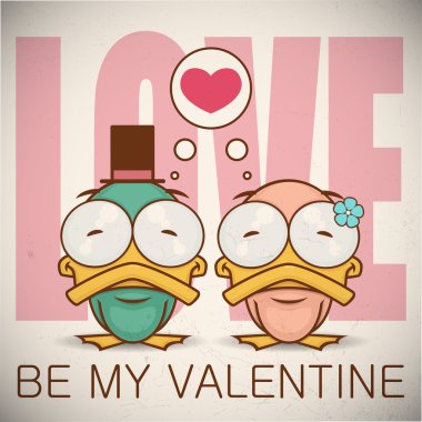 Sevgililer Günü tebrik kartı.