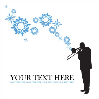 caz yapıcı ve kar taneleri tasarlamak vektör çizimi.