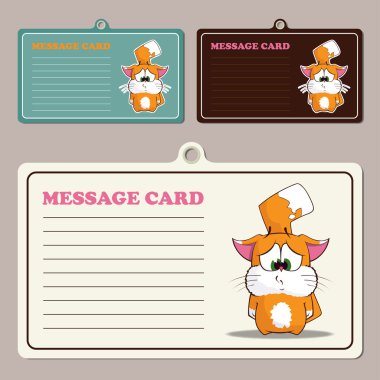 vektör mesaj kart dizisini