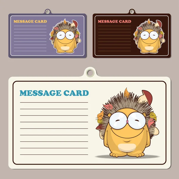 Conjunto de tarjetas de mensaje vectorial — Vector de stock