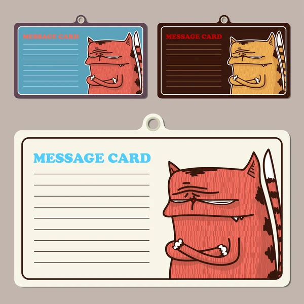 Set of vector message cards — Stock Vector