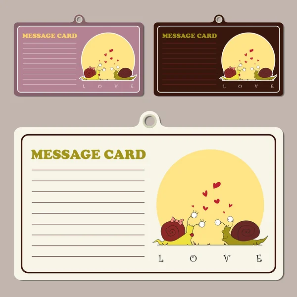 Conjunto de tarjetas de mensaje vectorial — Archivo Imágenes Vectoriales