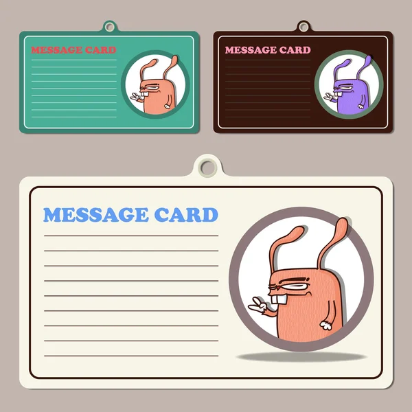 Conjunto de tarjetas de mensaje vectorial — Vector de stock