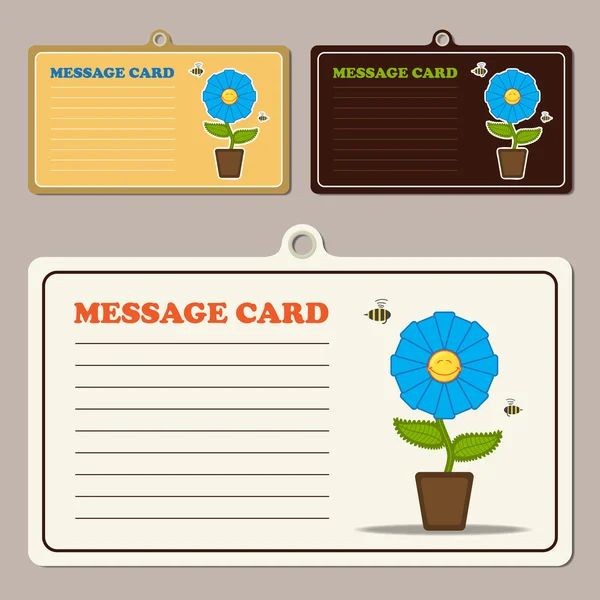 Set of vector message cards — Stock Vector