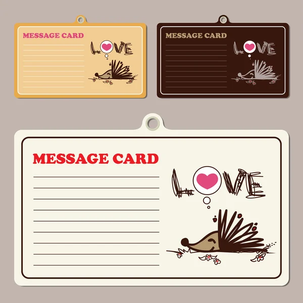 Set of vector message cards — Stock Vector