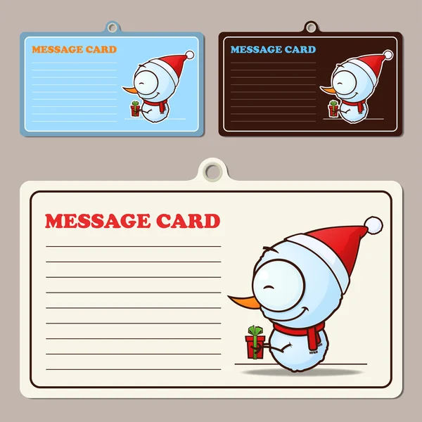 Set of vector message cards — Stock Vector