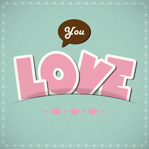 Greeting card. Love — Stock Vector