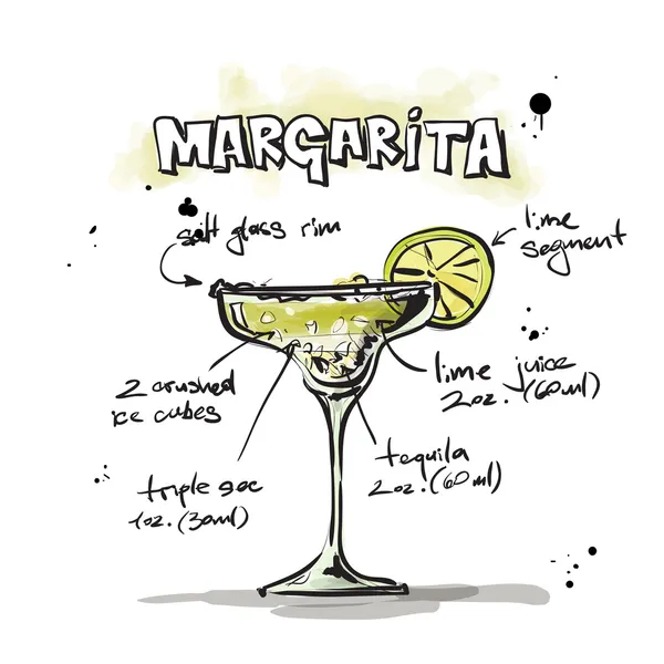 Cocktail-Margarita — Stockvektor