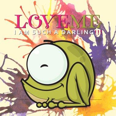 komik karikatür kurbağa