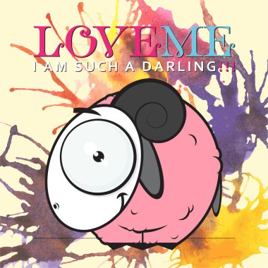 komik karikatür koyun