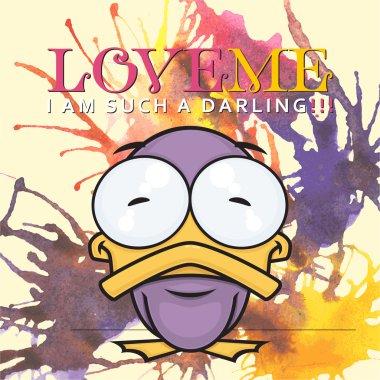 komik karikatür ördek