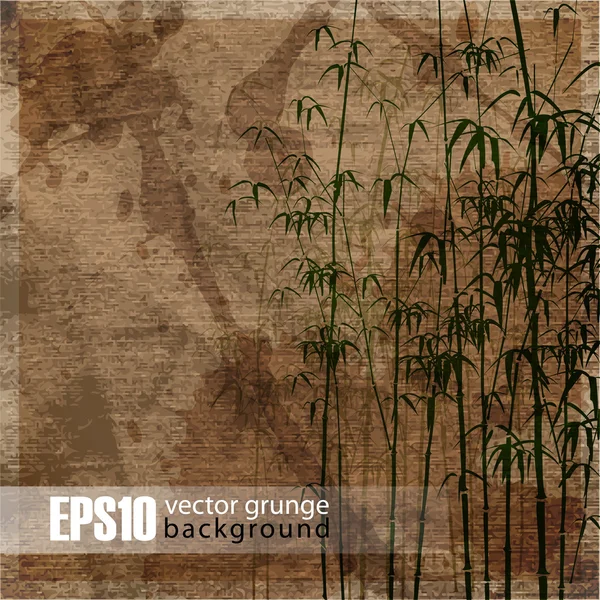 Vintage sfondo di bambù — Vettoriale Stock