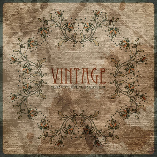 Fundo floral vintage — Vetor de Stock