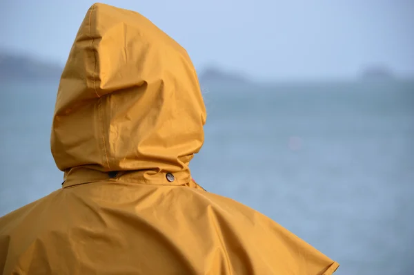 Waterproof Hooded Figure — Stock Photo, Image