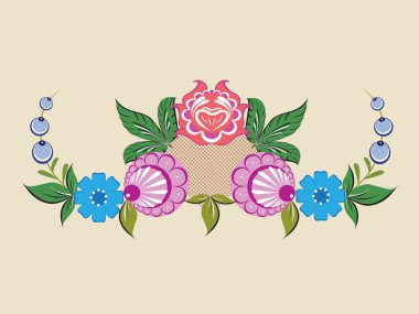 folklor desen, resim, gorodets Rusya