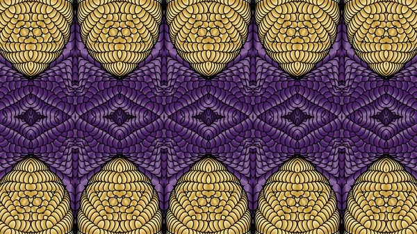 金色和紫色的抽象背景是计算机图形学 可用于纺织品的设计 在印刷行业中 在各种设计项目中 — 图库照片