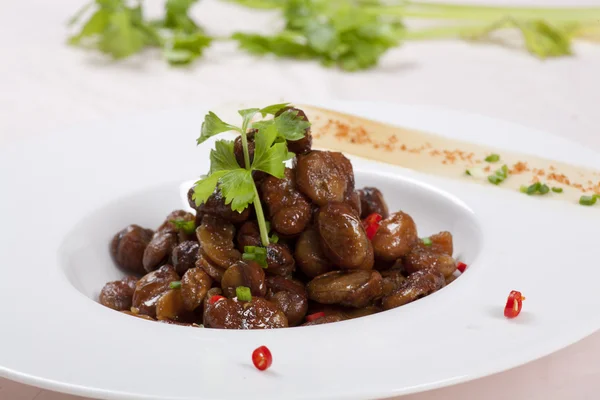 Chinees eten bean — Stockfoto