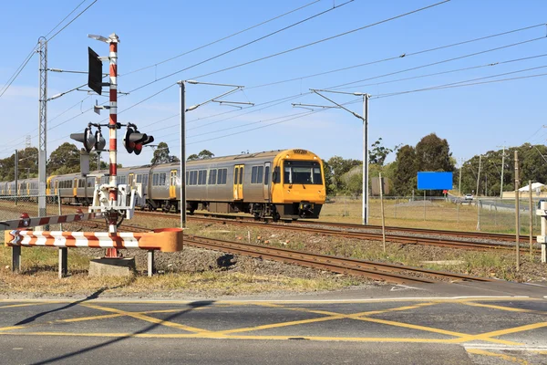 Railway crossing in Brisbane — Stock Photo, Image