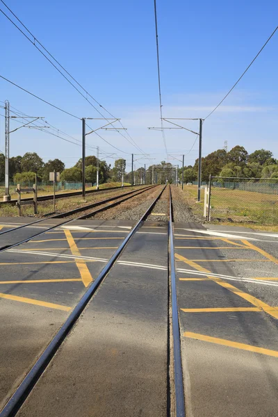 Railway crossing in Brisbane — Stock Photo, Image
