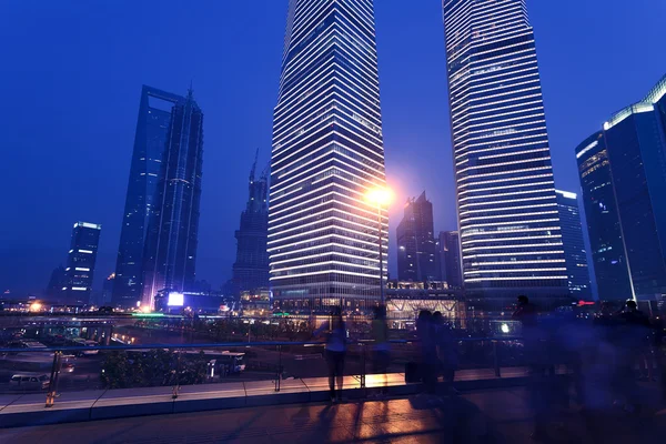 Shanghai Pudong, o povo da cidade — Fotografia de Stock