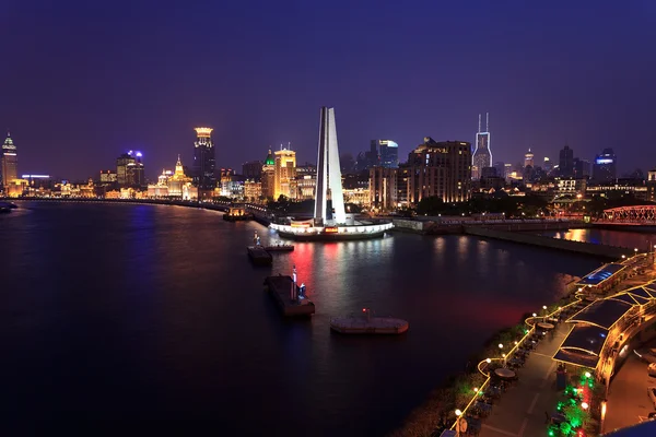 Shanghai noche metrópolis internacional —  Fotos de Stock