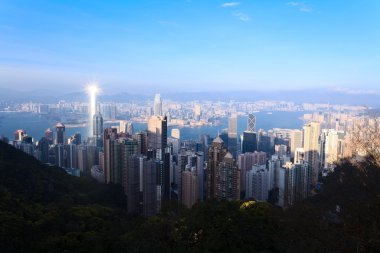 panoramik manzaralarını sunan victoria Limanı, hong kong