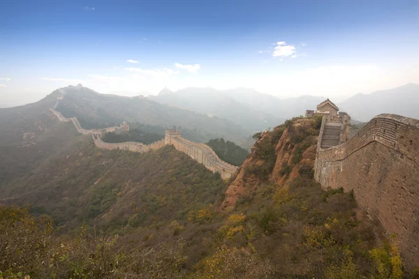 Höstens stora väggen i Kina — Stockfoto