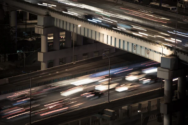 Luzes do carro iluminação — Fotografia de Stock