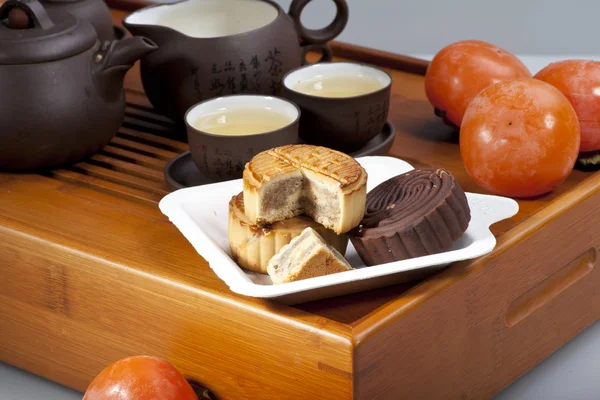 Pasteles de luna para el festival chino de mediados de otoño — Foto de Stock