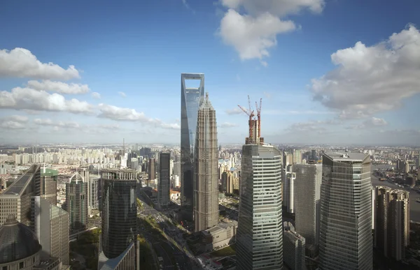 Shanghái Pudong, vista de pájaro — Foto de Stock