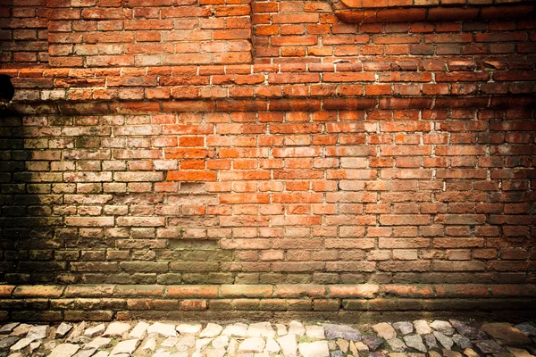 The red brick wall — Stock Photo, Image