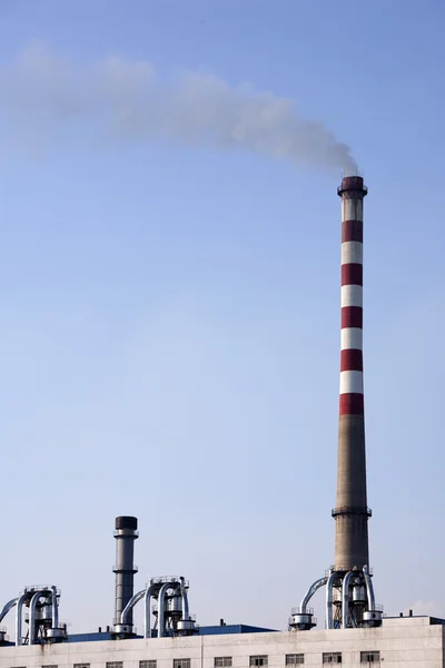 Cheminée de fumée Pollution de l'air — Photo